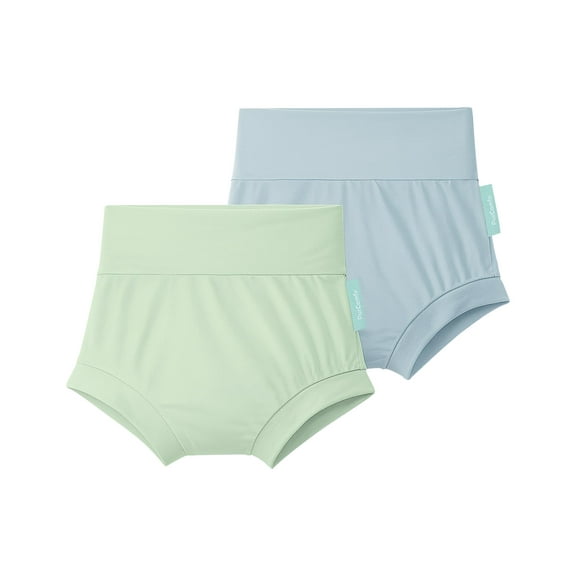 PurComfy Baby Bloomers Bummies, Soft Bamboo Viscose High Waist Belly Shorts & Diaper Cover for Infant Toddler Girls Boys, 2-Pack