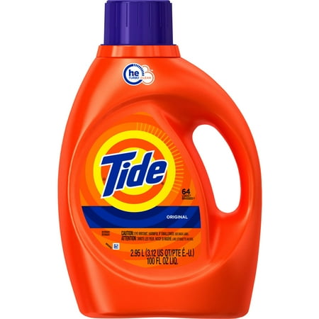 Tide HE Turbo Clean Original Scent Liquid Laundry Detergent, 64 Loads ...