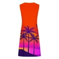 thumbnail image 5 of Pisexur Robes d'Été pour Femmes Décontractées Hawaïennes à Fleurs Robe de Plage Col Rond Sans Manches Mode Bohème Robe de Plage à Fleurs Robe d'Été Robe Trapèze P-2TG, 5 of 5