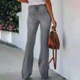 thumbnail image 5 of Women's Flare Bell Bottom Jeans High Waisted Wide Leg Bootcut Jeans Stretchy Denim Pants, 5 of 6