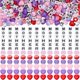 thumbnail image 1 of Kit de 660 pulseras para el Día de la Madre, con cuentas de poni, cuentas y letras acrílicas, corazón rojo, rosa y morado., 1 of 6