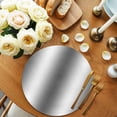 thumbnail image 2 of Dark Gray Round 13 Inch Placemats Set of 6, Gradient White Abstract Minimalist Stripe HeatResistant Non Slip Place Mats for Dining Table, Wipeable Braided Kitchen Table Mats for Housewarming, 2 of 9