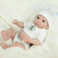 thumbnail image 1 of 10'' Handmade Full Body Silicone Reborn Baby Boy Doll Lifelike Newborn Dolls Toys for Children Baby Girl Toys Cool Gift heqiyong LED, 1 of 2