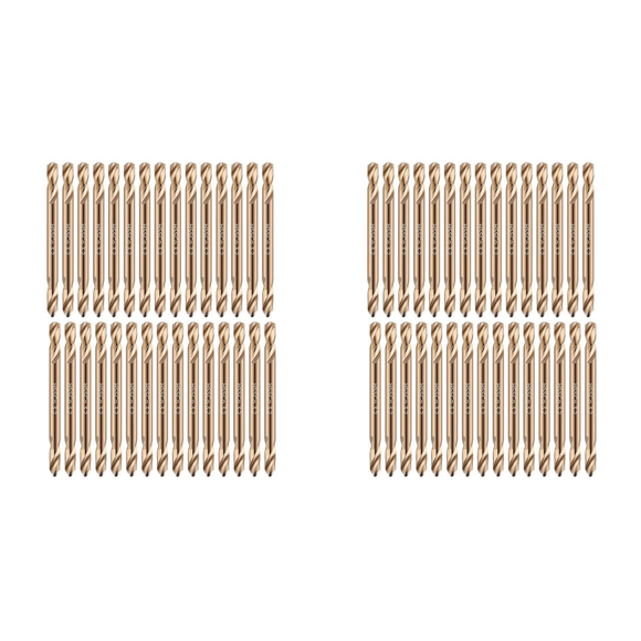 60Pcs 1/8In Cobalt Drill Bits Double End Drill Bits for Hardened Steel Cast Iron Wood Plastic Stainless Steel Drill Bit