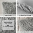 thumbnail image 3 of Luxury Mongolian Fluffy Faux Fur Series Square Decorative Throw Pillow Cusion for Couch, 22" x 22", Gray, 2 Pack, 3 of 6