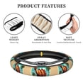 thumbnail image 4 of Balery Cool Camel Oasis Vibes Fundas elásticas antideslizantes para volante, funda protectora universal para hombre y mujer, 15 pulgadas, accesorios para coche., 4 of 6