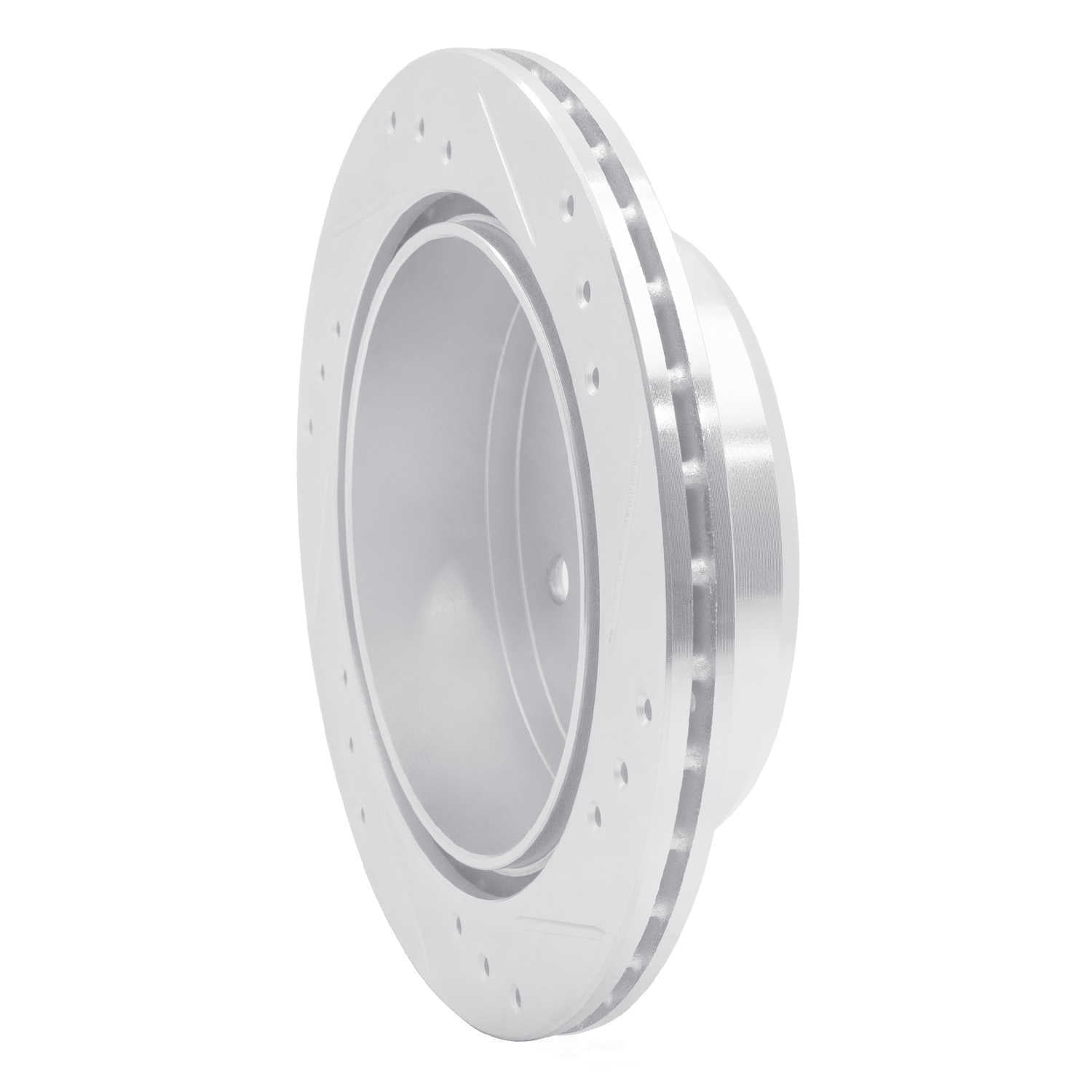 Dynamic Friction Company 631-76014L DFC Brake Rotor - Drilled And Slotted - Silver