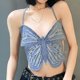 thumbnail image 1 of Moda Mujer Tank Tops Crop Lady Corset Backless Halter Rave Festival Beach Party , Azul, Talla Única Salvador Blusas de mujer, 1 of 10