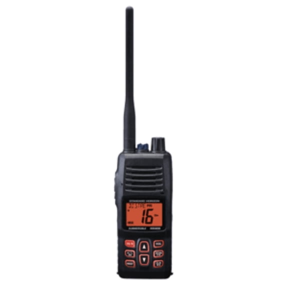 9" Black Standard Horizon HX400IS Handheld VHF