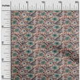 thumbnail image 1 of oneOone Silk Tabby Fabric Leaves & Floral Block Fabric Prints By Yard 42 Inch Wide, 1 of 4