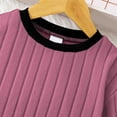 thumbnail image 5 of Zanarzt Girls Clothes 2 Piece Girls Outfits Set Long Sleeve Top Pants Casual Two Piece Set for Spring Hot Pink,5-6 Years, 5 of 8
