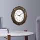 thumbnail image 5 of Reloj de pared dorado silencioso con números arábigos, decoración bohemia, para pared o oficina. Oro negro, 5 of 9