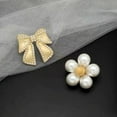 thumbnail image 4 of TNOBHG Luxury Pearl Brooch Chic Flower Bow Brooch Lightweight Rust-resistant Alloy Lapel Pin with Elegant Pearls Women's Fashion Accessory Lightweight Lapel, 4 of 8