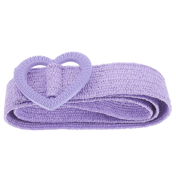 Cinturón tejido con hebilla en forma de corazón para mujer, elegante cinturón elástico con trenzado elástico, elegante banda de cintura para vestidos y atuendos casuales