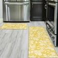 thumbnail image 5 of Yellow Kitchen Rug Mat Set of 2 Spring Flowers Floral Kitchen Rugs Washable Kitchen Floor Mats Non-Slip Yellow Kitchen Decor, 5 of 6