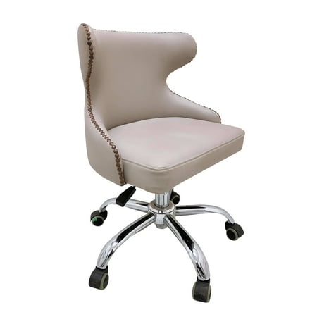 LUX HB550 Pedicure Chair Matching Technician Stool - Modern Grey and Pearl White