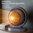 thumbnail image 4 of Electric Heater Portable Home Office Accessories Compact Indoor Dormitory Living Room Bedroom Table Mini Small Overheat Protection Warmer Heating Device Gray, 4 of 9