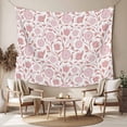 thumbnail image 2 of Pink Flowers Tapestry for Bedroom Wall Hanging Tapestry, Rustic Vintage Botanical Plants Floral Ceiling Backdrop Tapestries Poster Blanket Wall Decor for Teens Room Living Room Dorm 51" x 59", 2 of 8