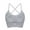 Gray, variant on Blczomt Cross Back Sports Bra Women Plus Size Yoga Spaghetti Straps Gym Bras