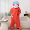 thumbnail image 2 of Joyioe Silly Onesie Funny Frog Pajamas Cozy Goofy Plush Fleece Hooded Big Mouth Monster One Piece Pj Unisex Adult Loungewear, 2 of 5