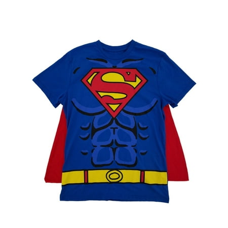 DC Comics Mens Royal Blue Superman Muscle Costume T-Shirt With
