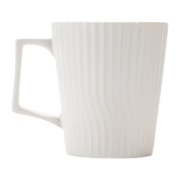 Fzaqwen Ceramic Coffee Cup 400ml Couples Cup Thickened Creative Drinking Cup with Handle white