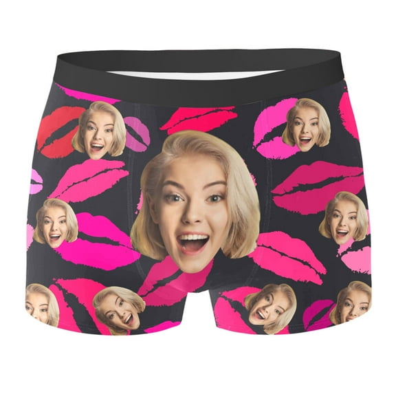 Custom Photo Men Underwear For Boyfriend Unique Face Print Shorts