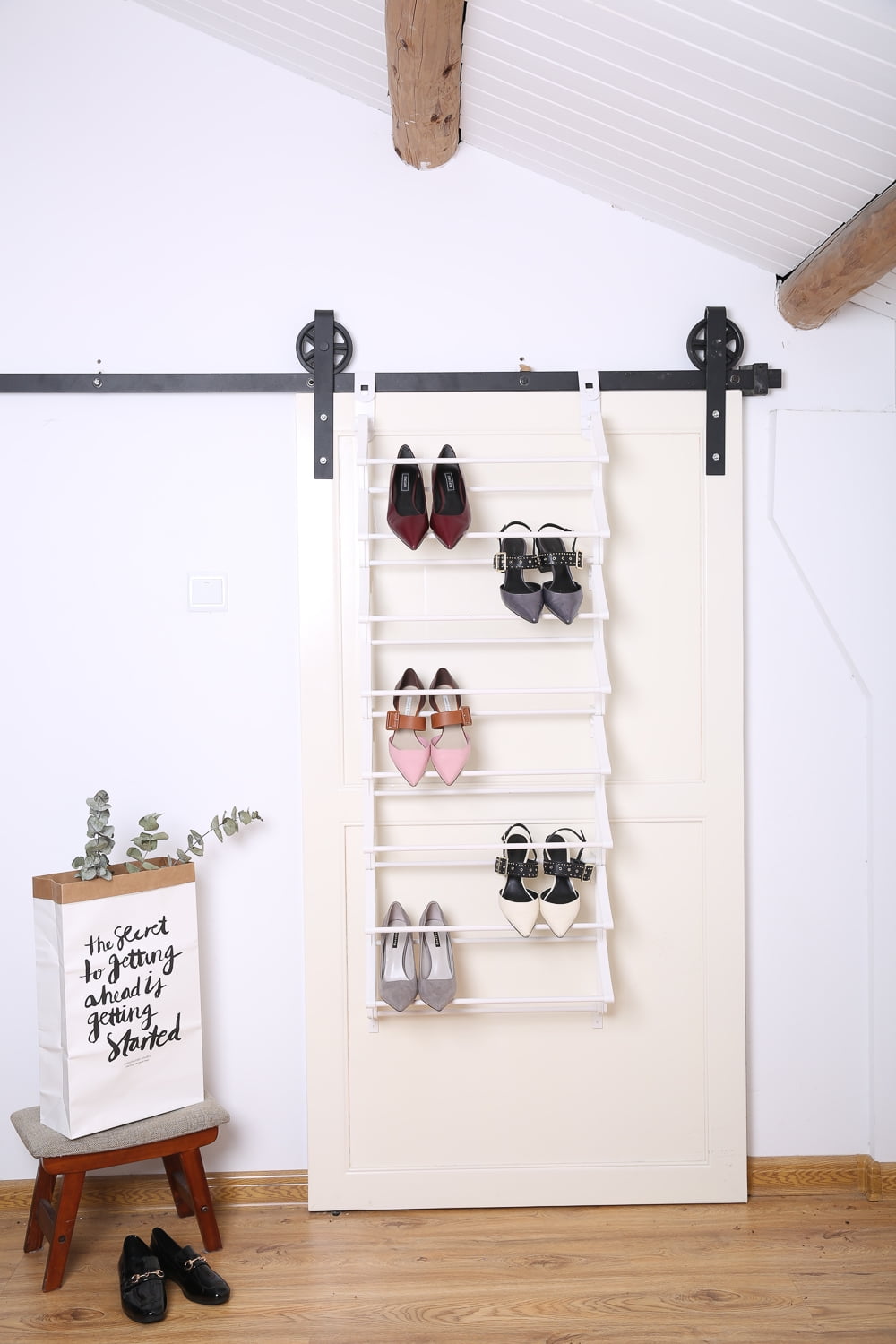 Imperial Home Over the Door 8 Tier Shoe Rack Organizer 24 Shoe