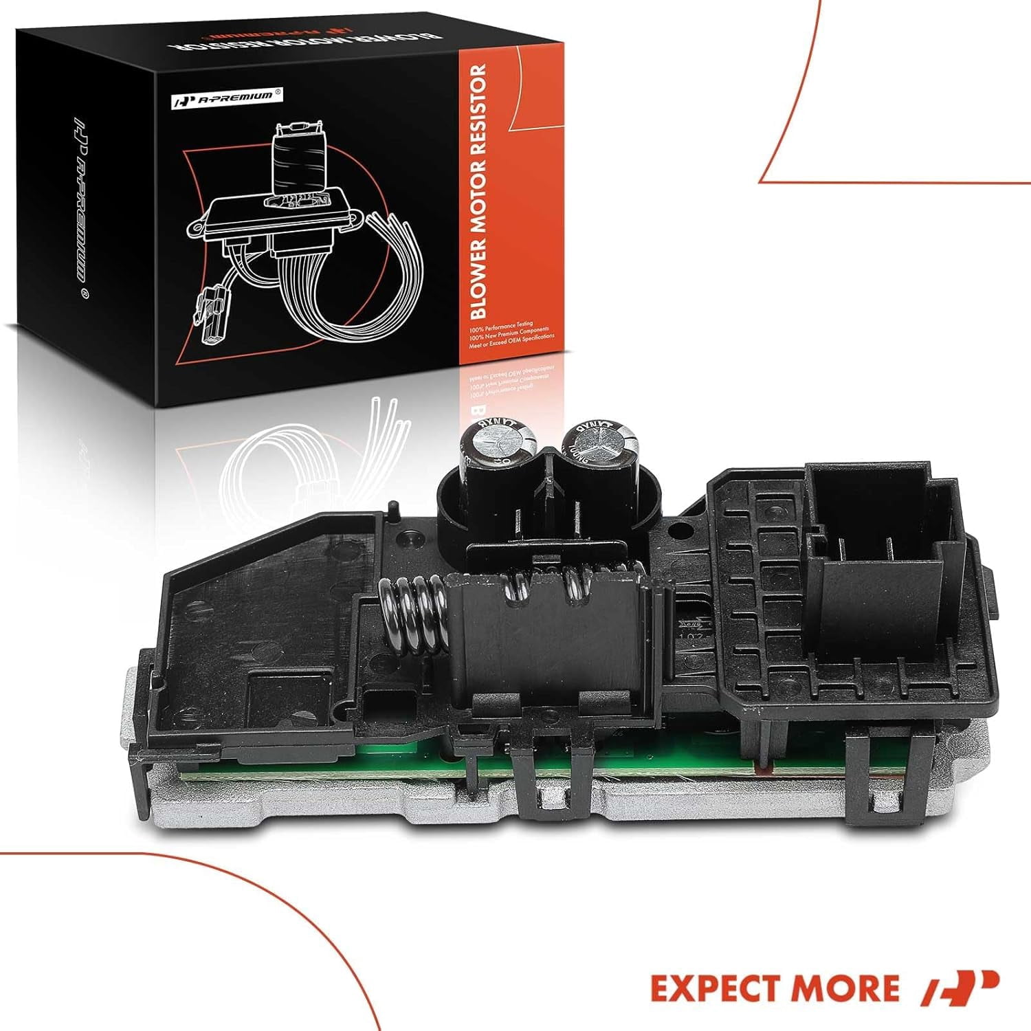 A-Premium HVAC Blower Motor Resistor Compatible with Porsche Cayenne 2011-2018 Volkswagen Touareg 2011-2017 Front