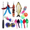 thumbnail image 2 of 15 Pcs Jouets pour Chatons Assortiments Canne à Pêche Rétractable à l'Herbe à Chat, 2 of 8