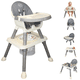 thumbnail image 1 of Silla alta periquera 7 en 1 con mesa y charola para bloques primi pasti ibaby gris, 1 of 8