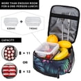 thumbnail image 3 of YFYANG Réutilisable Adulte / Enfants Sac Portable Lunch, Tropical Watercolor Floral Textures Mains Libres Isolation de la Poignée de Boucle / Sac Froid pour l'École, le Travail, les Pique-Niques, Voyage, 3 of 6