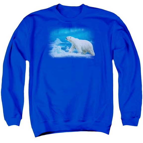 Wildlife Nomad Of The North Adult Crewneck Sweatshirt Royal Blue