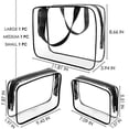 thumbnail image 2 of Bolsa de viaje para artículos de tocador de 3 uds., bolsa de maquillaje de viaje, bolsas de maquillaje transparentes con bolsas con cremallera, bolsas de cosméticos para mujer, juego de viaj, 2 of 5