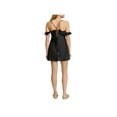 thumbnail image 2 of FREE PEOPLE $78 Womens New 0371 Black V Neck Mini Fit + Flare Party Dress XS B+B, 2 of 2