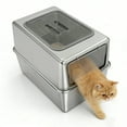 thumbnail image 4 of XL Stainless Steel Litter Box, Metal Cat Litter Box with Lid for Large Cats & Multiple Cats, Odor Control, Anti-Leak & Easy Clean, Rectangle Lid, 4 of 9
