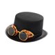 thumbnail image 4 of Sombrero de copa steampunk, accesorios de disfraz, sombrero de jazz para cosplay, fiesta rave, Halloween Vasos de oro, 4 of 9
