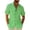 Green, variant on Fewfanhot Men's Big and Tall Striped Summer Button-Down Shirt, Relaxed Fit Short Sleeve Beach Shirt, Casual Vacation Top, S-3XL