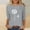 02 Gray, variant on Womens Tops Casual Crew Neck Tee Shirts Leopard Pumpkin Shirts Thanksgiving Fall Tops