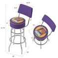 thumbnail image 2 of Miami Heat NBA Padded Swivel Swivel Bar Stool with Back, 2 of 6