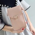 thumbnail image 3 of GEZHEN Bag Bag Touchable Shoulder Crossbody Change Bag Phone Women's Leather Wallet Bag Heart-Shaped Metal Chain Shoulder Crossbody Transparent Touch Screen Mobile Phone Bag, 3 of 4