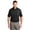 Black, variant on Men's Flat Knit Collar Wicking Polo Shirt