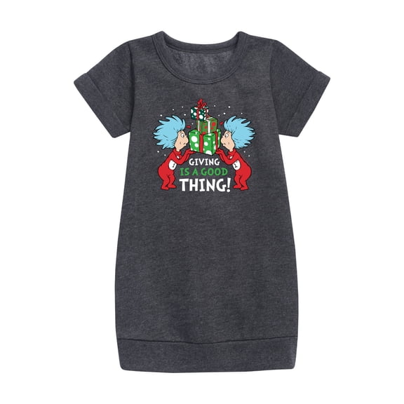 Cat in the Hat - Giving Is A Good Thing - Toddler And Youth Girls Fleece Dress
