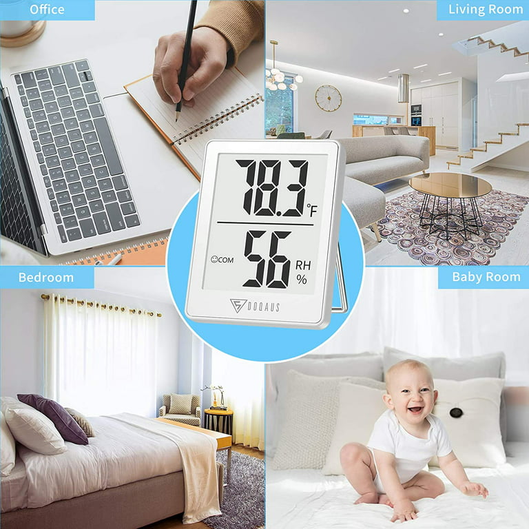 DOQAUS Digital Hygrometer Indoor Thermometer 3 Pack, Room Thermometer with  5s Fast Refresh, Accurate Humidity Meter Temperature Sensor for Home