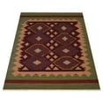 thumbnail image 2 of Rugsotic Carpets Hand Woven Kilim Area Rug, 10'x13', Burgundy Olive, Wool, Flat Weave, Low Pile, Rectangle, Contemporary Design, 2 of 5