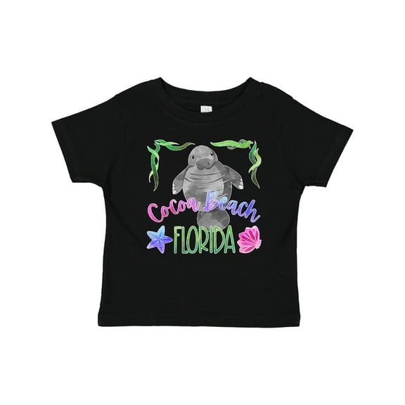 Inktastic Cocoa Beach Florida Cute Swimming Manatee Boys or Girls Baby T-Shirt
