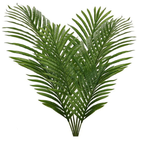 6 Pcs Large Artificial Palm Leaves with Stem Palm Tree Leaves for Floral Arrangement in Vase Wedding Fake Leaves Palm