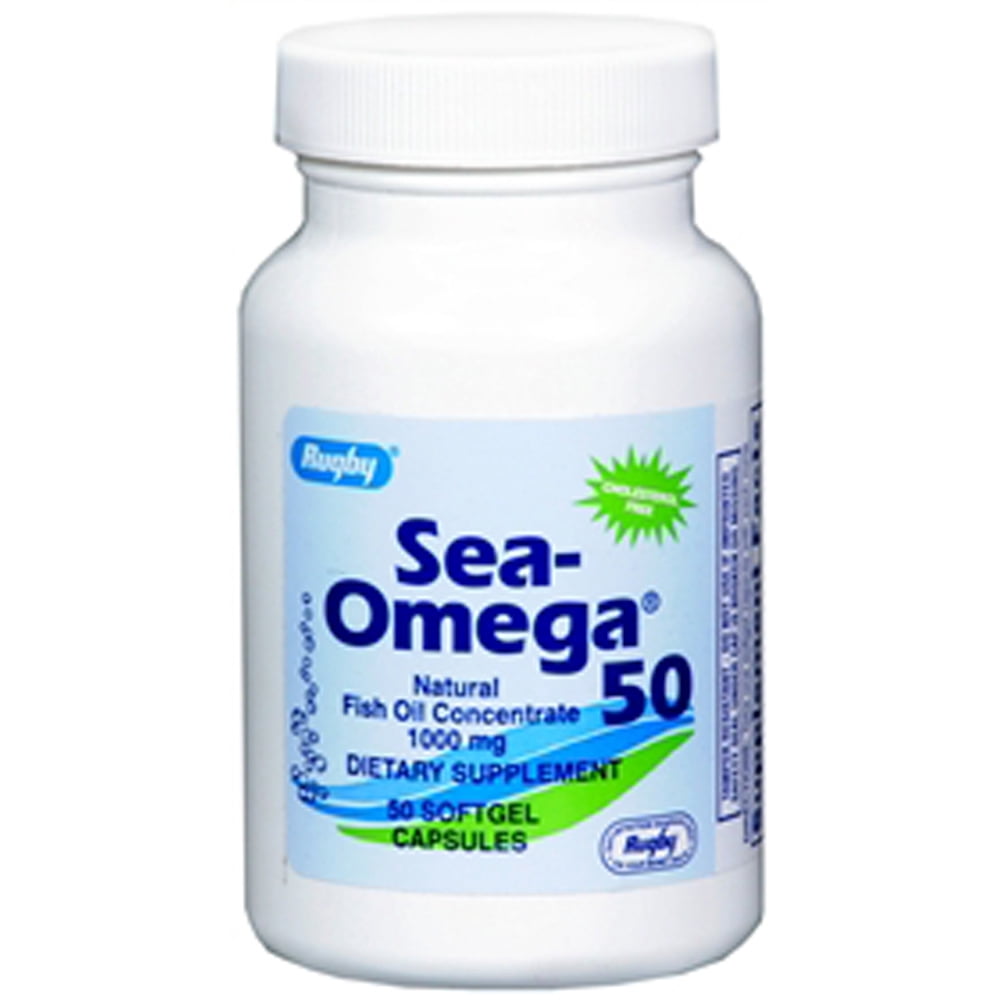 Rugby SeaOmega 50 Fish Oil Softgels, 1000 mg, 50 Count