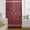 Red, variant on Beige Khaki Boho Sheer Curtains 45 Inches Long for Living Room/Bedroom, Vintage Ethnic Tribe Abstract Art Retro Rod Pocket Voile Kitchen Curtains & Drapes Window Treatment 1 Panel, 52"W x 45"L