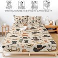 thumbnail image 5 of Twin XL Size Fitted Sheet Set - Western Cowboy 2 Piece Bedding Sets 16" Deep Pocket Fitted Sheet with 1 Pillowcases, Country Vintage Art Boots Desert Brushed Microfiber Hotel Luxury Bed Sheets, 5 of 9